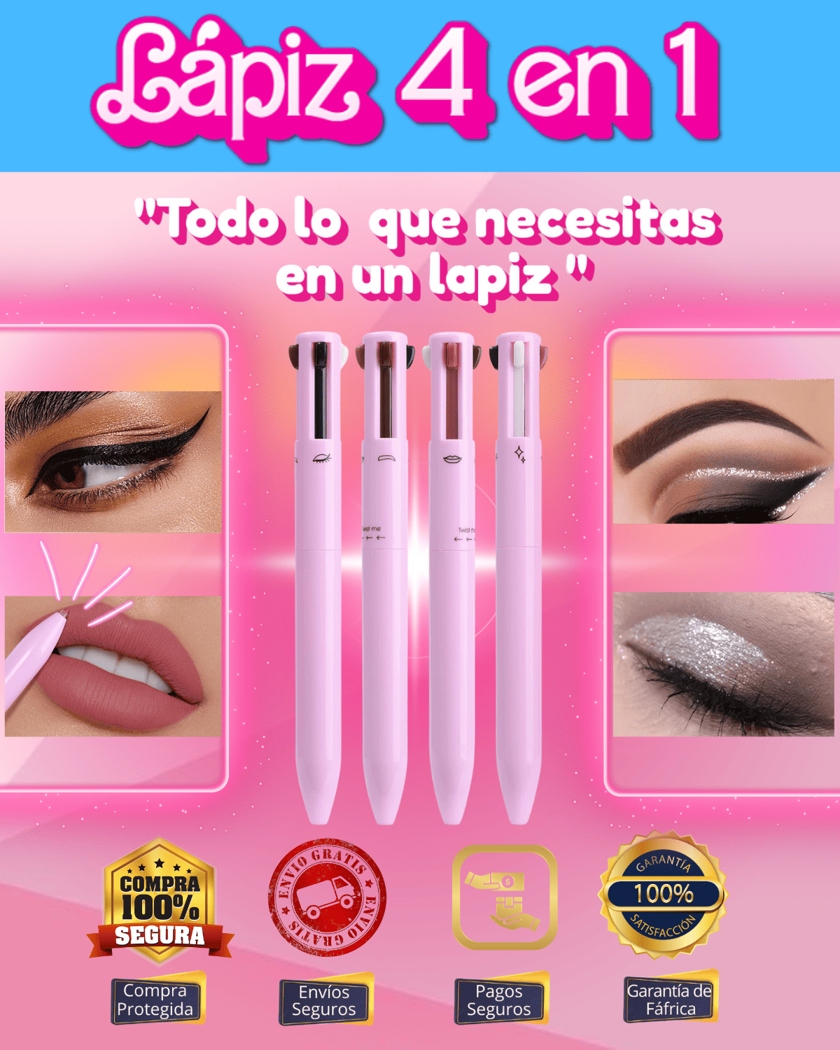 Lapiz 4 en 1 make up